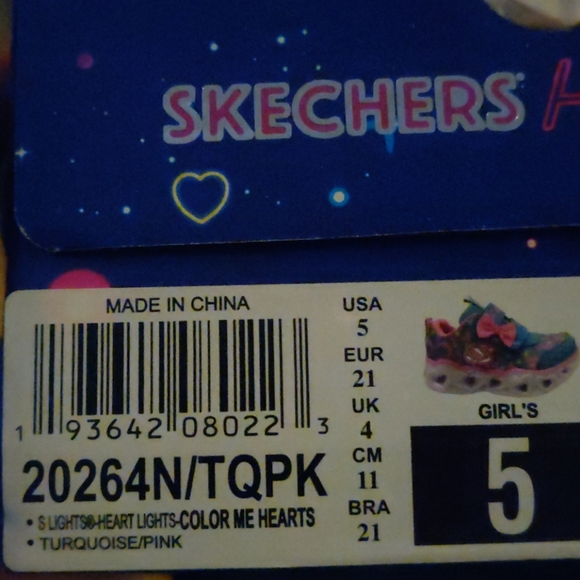 Skechers LIGHTS: HEART LIGHTS - COLOR ME HEARTS - Picture 6 of 6